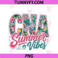 CNA Nurse Summer Vibes PNG, Floral Beach Hawaii Nursing Tropical PNG
