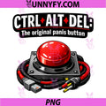 CTRL+ALT+DEL Original Panic Button PNG, IT Humor Graphic PNG