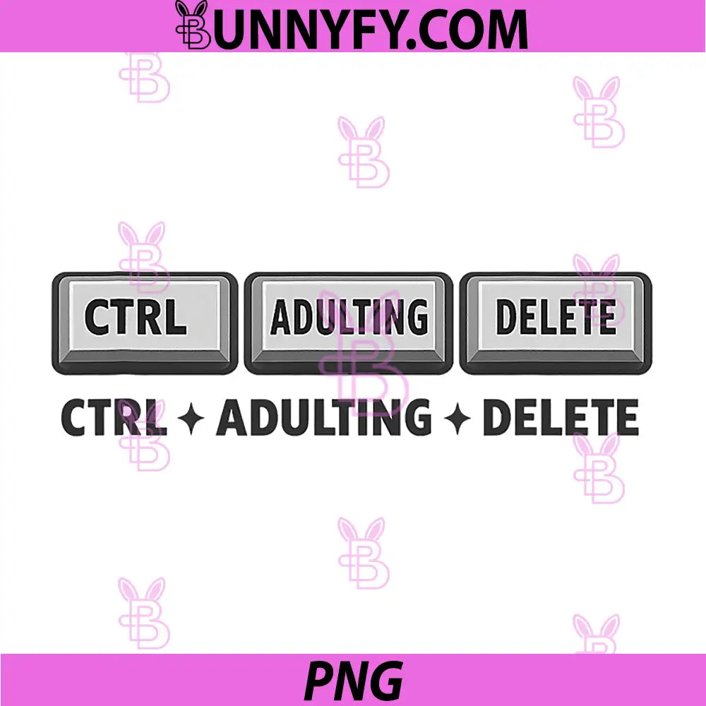 CTRL + Adulting + Delete PNG, Programmer Humor Graphic PNG