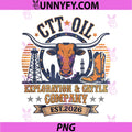 CTT Oil Exploration And Cattle Company Design PNG, Ranch Style PNG