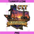 CTT Oil Exploration And Cattle Design PNG, Western Texas PNG