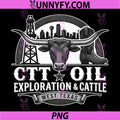 CTT Texas Oil Rig And Cattle Logo PNG, Est 2026 Cowboy Ranch Art PNG