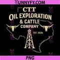 CTT Oil Exploration Texas PNG, Vintage Oil Rig Cattle Company PNG