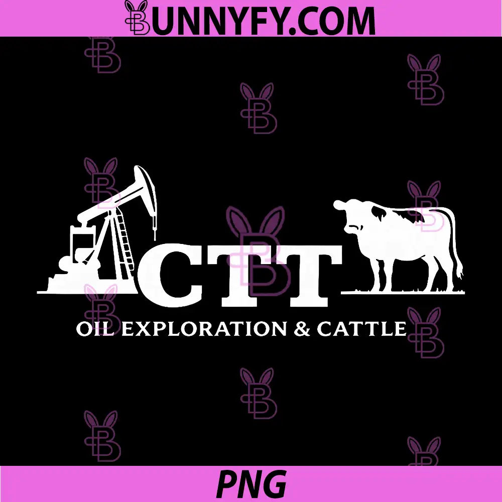 CTT Midland Texas Oil Exploration PNG, Cattle Horns Oilfield Design PNG
