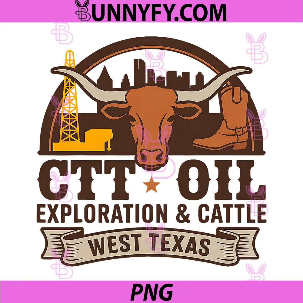CTT Oil Exploration And Cattle West Texas PNG, Vintage Ranch Oil PNG