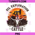 CTT Oil Exploration Texas Ranch Design PNG, Cattle Oilfield Vintage PNG