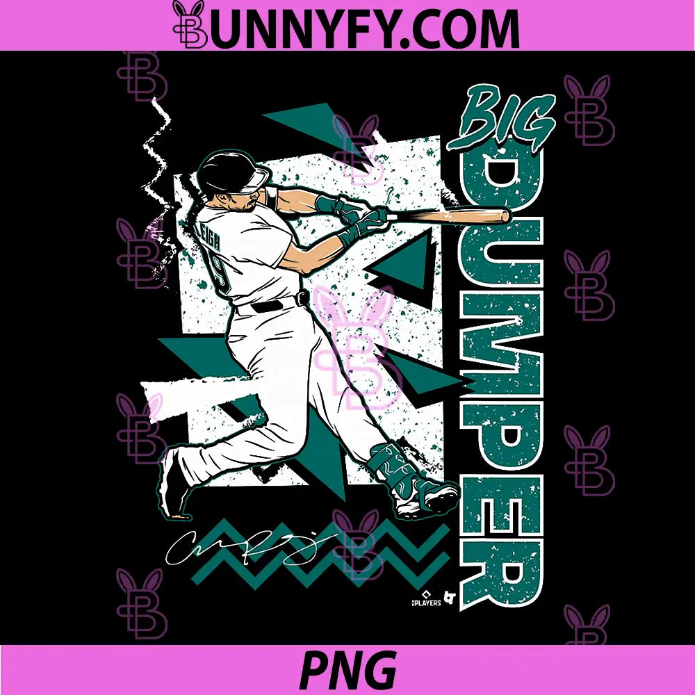 Cal Raleigh Big Dumper PNG, 90s Style Seattle Baseball PNG