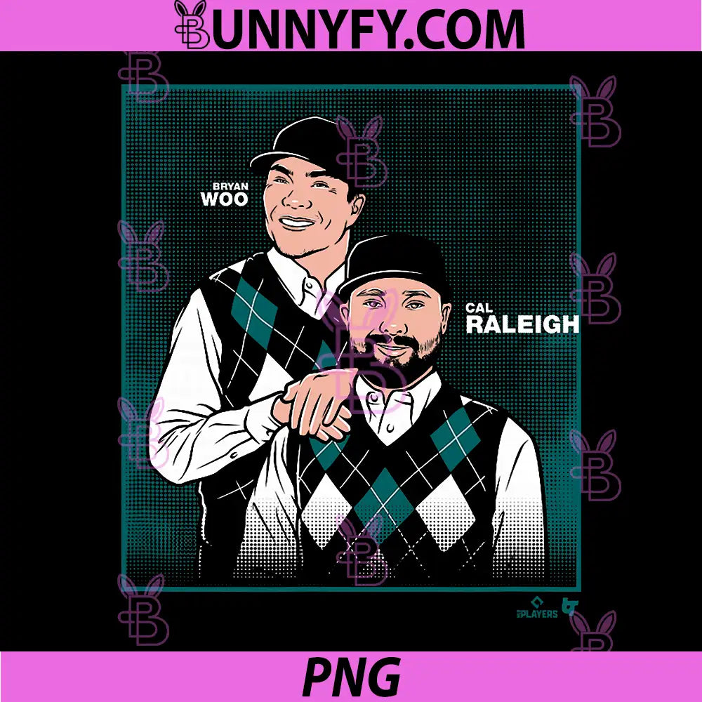 Cal Raleigh & Bryan PNG, Woo Family Portrait PNG, Seattle Baseball PNG