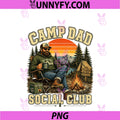 Camp Dad Social Club Vintage PNG, Camping Adventure Outdoors PNG