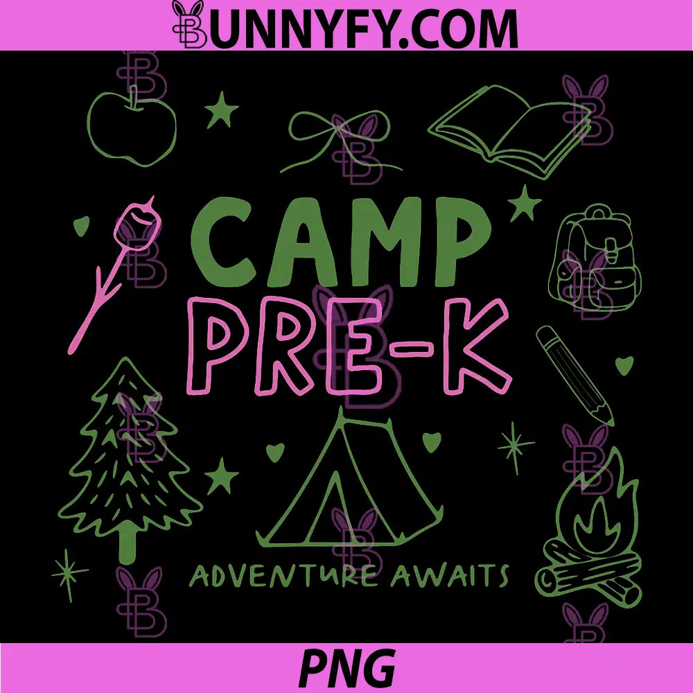 Camp Pre-K Teacher Camper PNG, Camping Hiking Adventure Awaits PNG