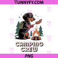 Camping Crew PNG, Dachshund Campfire Wiener Dog Hiker PNG