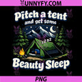 Camping Mountain Badge PNG, Pitch A Tent Beauty Sleep PNG