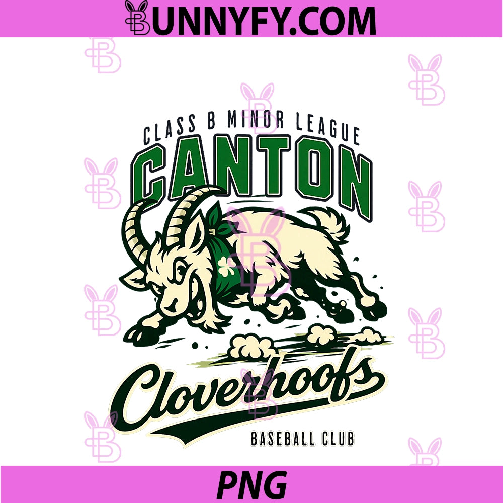 Canton Cloverhoofs PNG, Vintage Minor League Baseball PNG