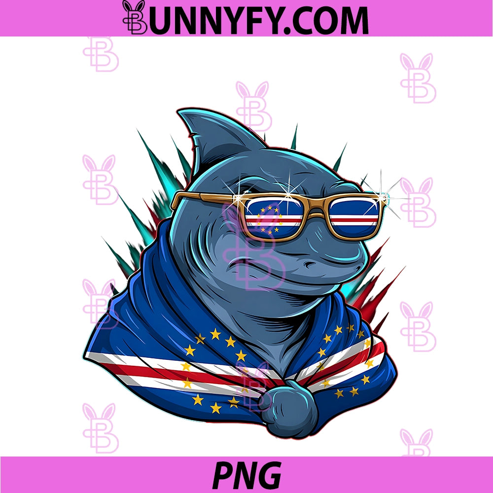 Cape Verde Flag PNG, Shark Cape Verdean Roots Cabo Verde PNG