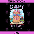 Capy 100th Days of School PNG, Capybara 100 Days Smarter Cute PNG