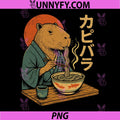 Capybara Eating Ramen PNG, Noodles Vintage Japanese Capybara PNG