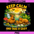 Capybara Keep Calm And Take It Easy PNG, Tropical Animal Family PNG