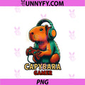 Capybara Gamer Retro PNG, Animal Video Game Lover PNG
