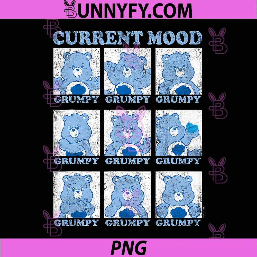 Care Bears Current Mood PNG, Grumpy Bear Squares PNG