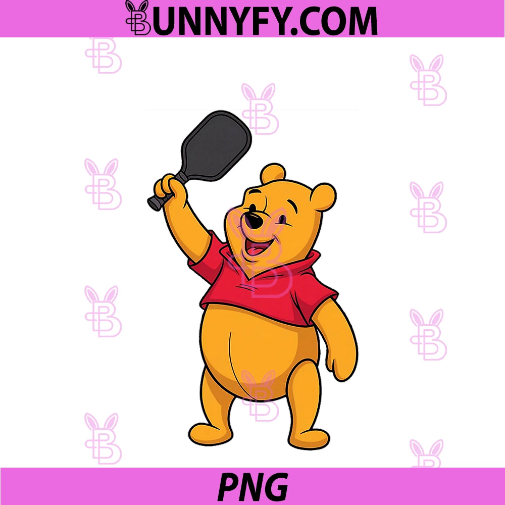 Cartoon Bear Plays PNG, Pickleball PNG