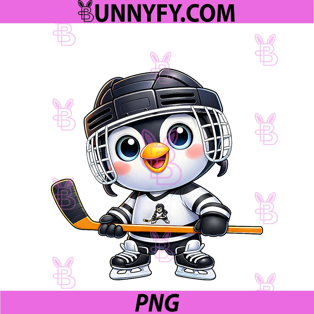 Cartoon Penguin PNG, Player Ice Hockey PNG