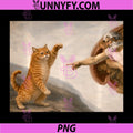 Cat God Creation of Adam PNG, Meme Cat Lover PNG, Kitten Owner Kitty PNG