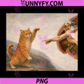 Cat God Creation of Adam PNG, Meme Cat Lover Kitten Owner Kitty PNG