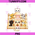 Cat Mahal Cute Kawaii Palace Cats Cartoon PNG, Funny Cat Kitten PNG
