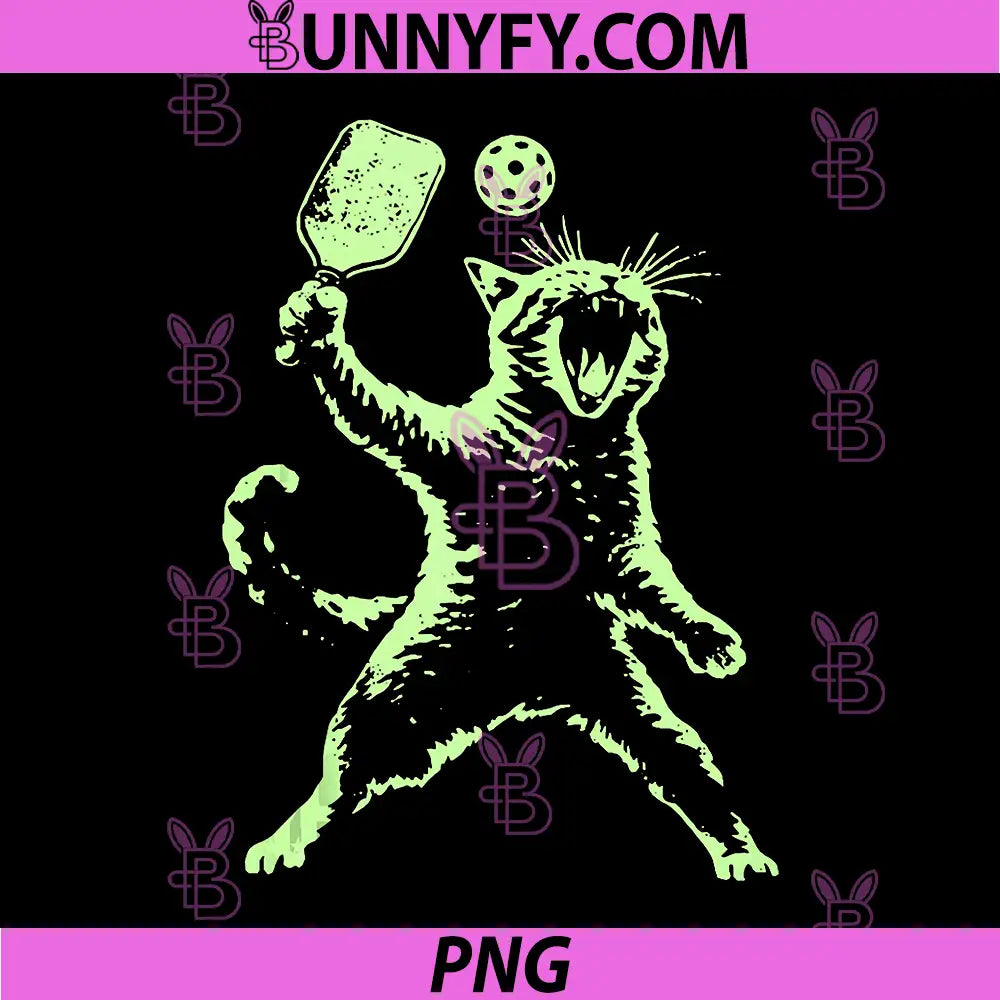 Cat Pickleball PNG, Cat Sports PNG