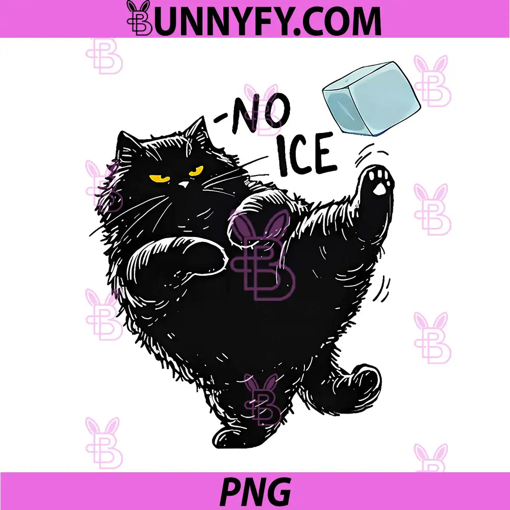 Cat Says NO ICE PNG, Funny Cat Meme PNG