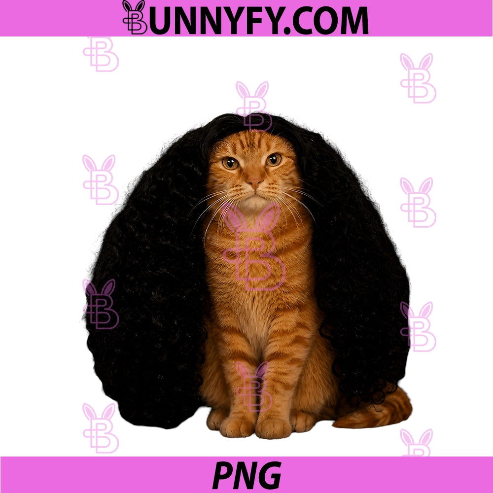 Cat With PNG, Long Hair Meme PNG