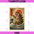 Catzilla Cat Japanese Art PNG, Funny Cat Gifts For Men Women Kid PNG