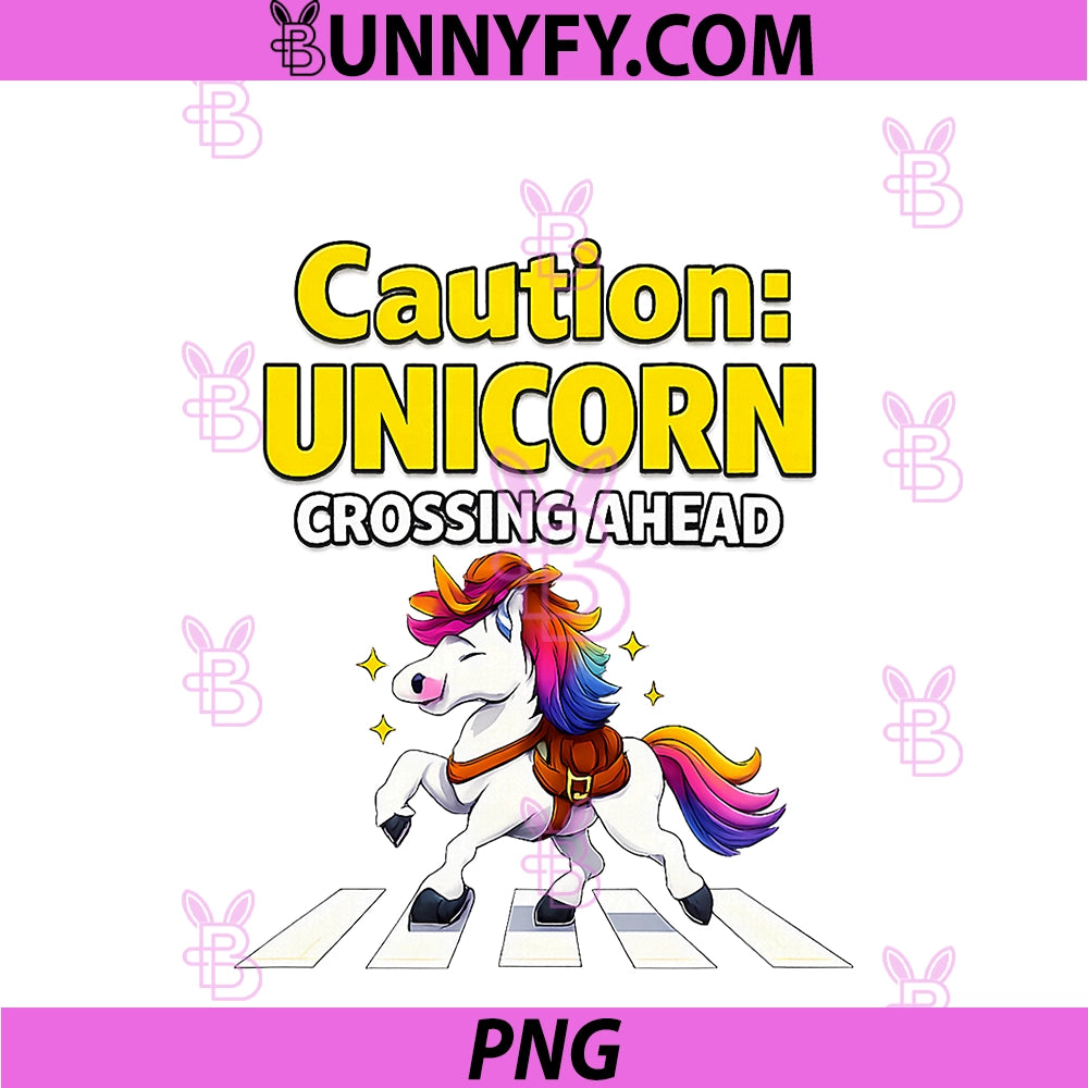 Caution Unicorn Crossing Ahead PNG, Equestrian Wrangler PNG