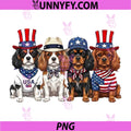 Cavalier King Charles 4th of July PNG, Patriotic Funny Dog Lovers PNG