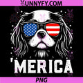 Cavalier King Charles Merica PNG, 4th of July PNG
