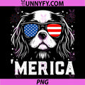 Cavalier King Charles Merica PNG, 4th of July PNG