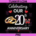 Celebrating Our 20 Year of Marriage PNG, 20th Wedding Anniversary PNG