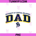 Central Oklahoma Bronchos Dad PNG, Arch Gray Officially Licensed PNG