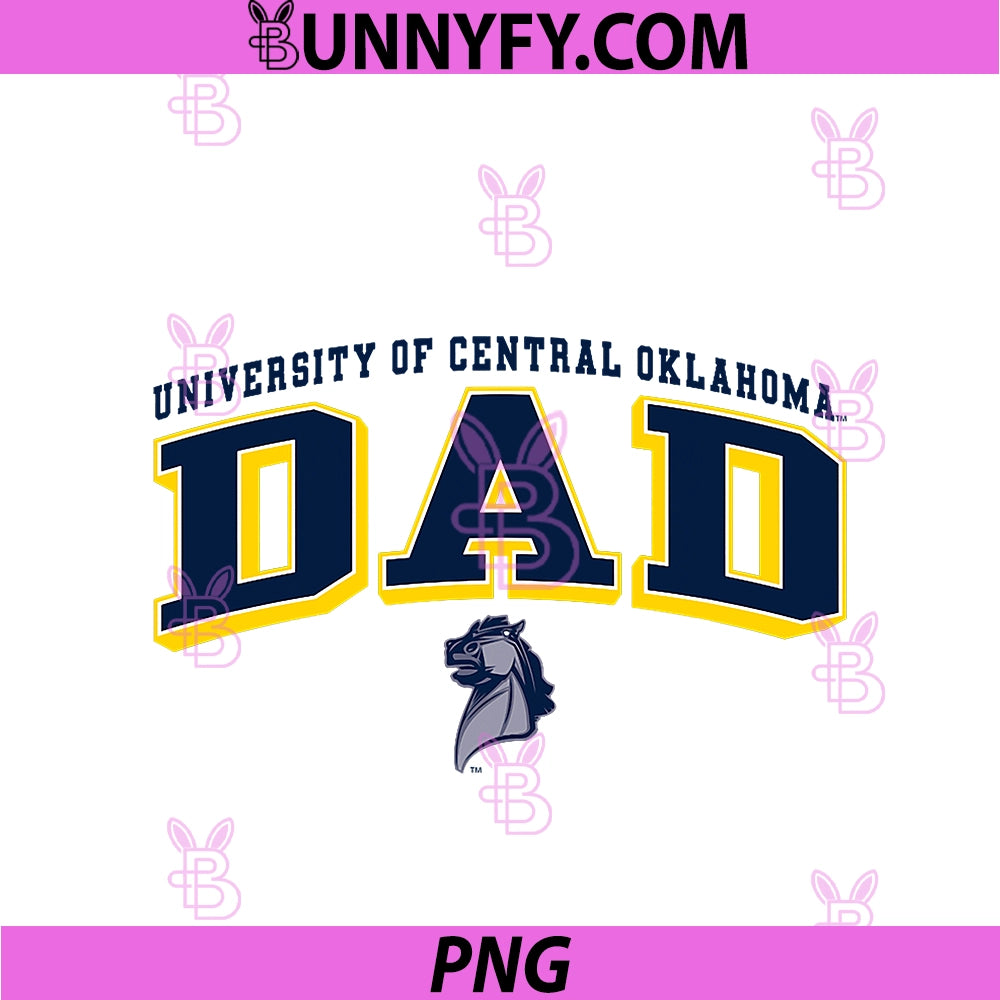 Central Oklahoma Bronchos Dad PNG, Arch Gray Officially Licensed PNG