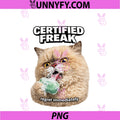Certified Freak PNG, Funny Silly Persian Cat Meme Lick A Bar Soap PNG