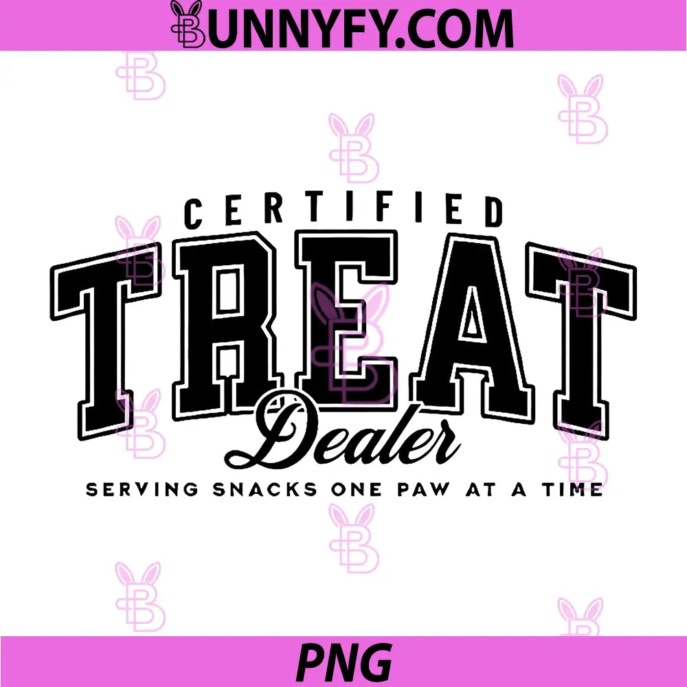 Certified Treat Dealer PNG, Serving Snacks One Paw At A Time PNG