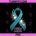 Cervical Cancer Awareness PNG, Month Support Ribbon Graphic Art PNG