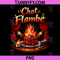 Chat Flambe PNG, Flaming Dessert Cooking Graphic PNG