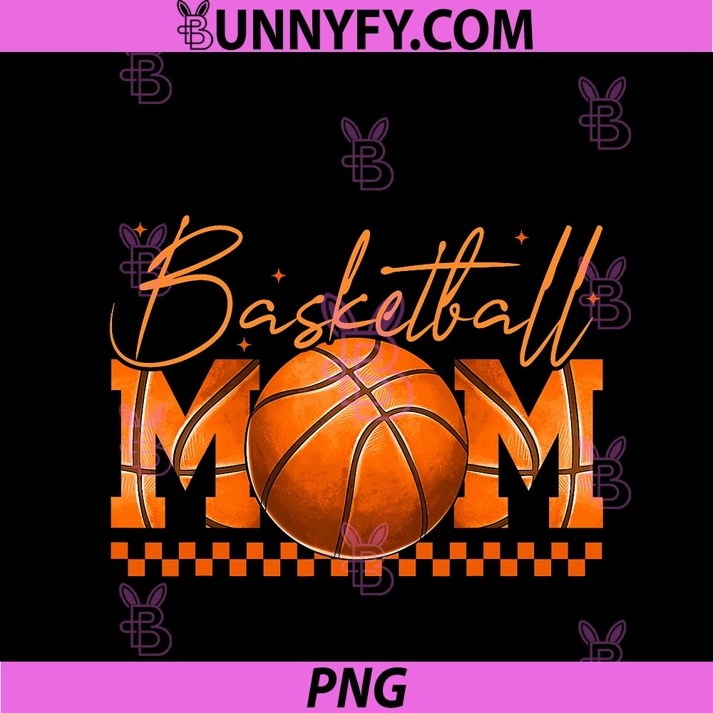 Checkered Basketball Mama PNG, Sports Mom Game Day Mother's Day PNG