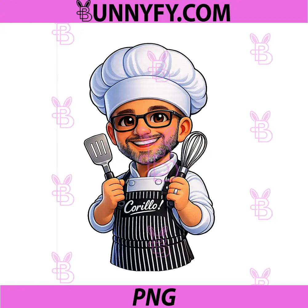 Chef Corillo Cute Cartoon Cook Character PNG, Funny Chef Cooking Design PNG