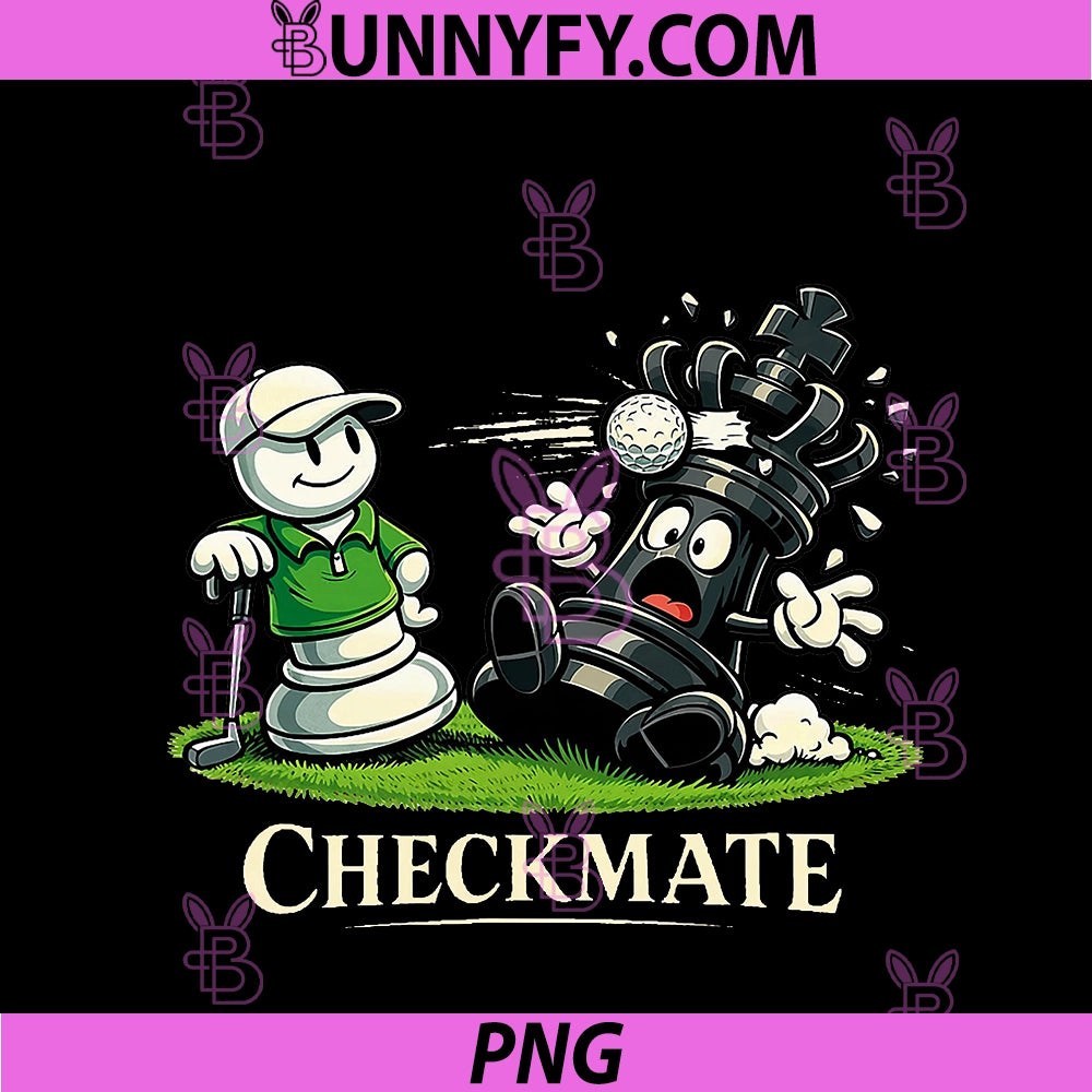 Chess Golf Mashup PNG, Funny Pawn Hole In One Checkmate PNG
