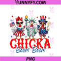 Chicka Boom Boom PNG, Funny Chicken Patriotic 4th Of July PNG