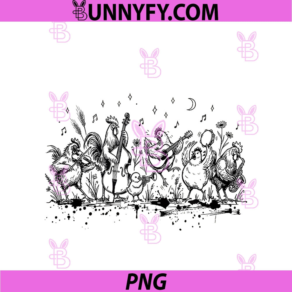 Chicken Band Rooster Chick PNG, Farm Animal Music Player PNG