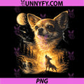Chihuahua Howling The Moon PNG, Funny Chihuahua Meme Dog Parody PNG