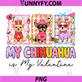Chihuahua is My Valentine PNG, Coquette Heart Retro Dog Love Cute PNG